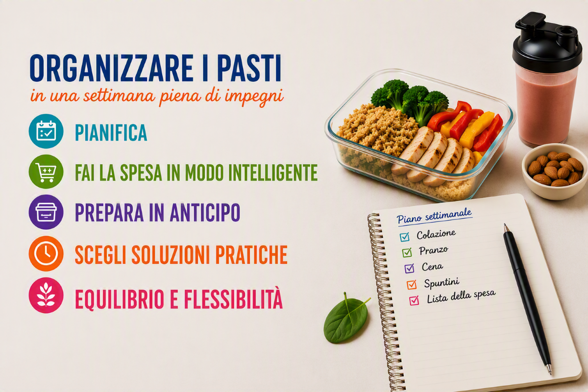 Come organizzare i pasti in una settimana piena di impegni