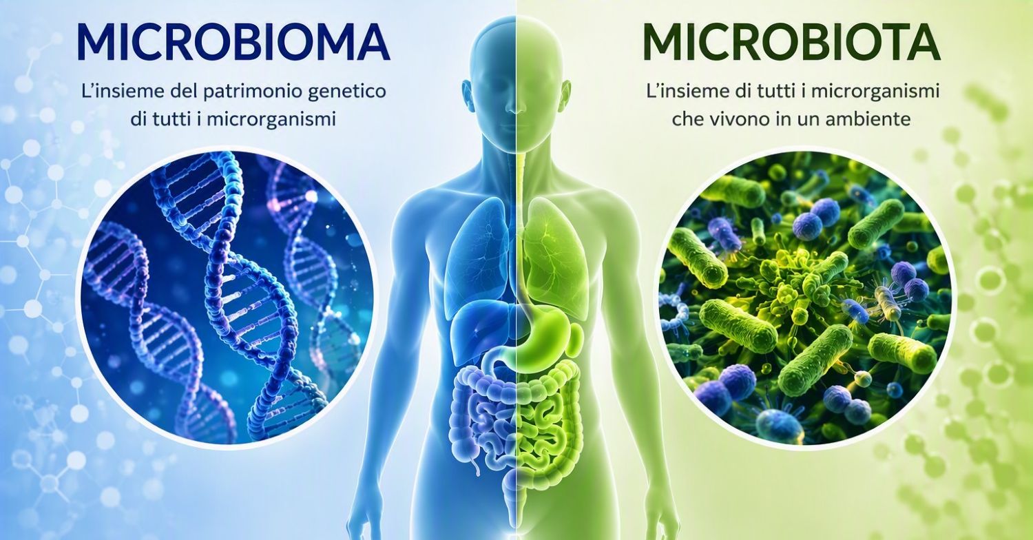 Microbiota e microbioma: differenza, significato e benefici per la salute.